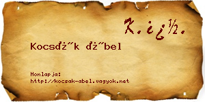 Kocsák Ábel névjegykártya